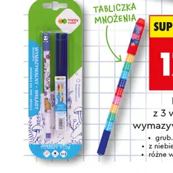 Długopis z 3 wkładami wymazywalnymi