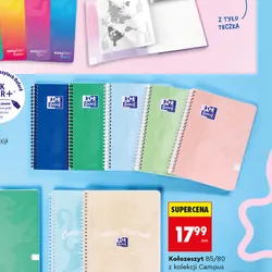 Kołozeszyt A5/80 z kolekcji Touch Pastel lub Esse