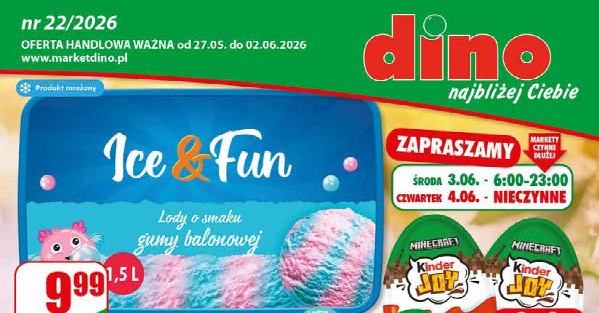 Kinder Joy prawie za darmo? Jajko Kinder Joy tylko 2,99 zł — ruszaj do Dino!