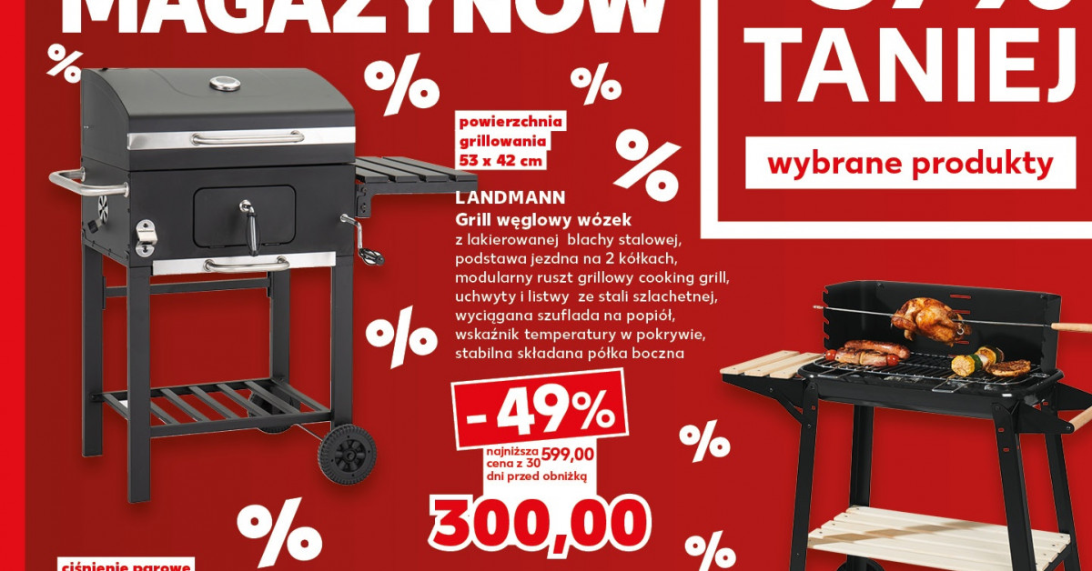 Grill węglowy wózek za 300 zł zamiast 599 zł?! Hit sezonu w Kaufland — zobacz szczegóły