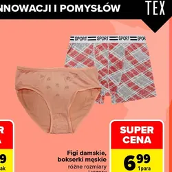 Figi damskie, bokserki męskie