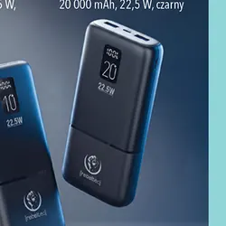 Powerbank P20 LCDPD 20 000 mAh, 22,5 W, czarny