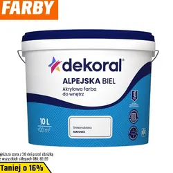 Farba Dekoral Alpejska Biel 10 l