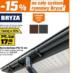 Rynna dachowa PVC 75 mm