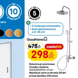 Kolumna prysznicowa Cavally z baterią