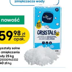 Kryształy solne do zmiękczania wody 25 kg
