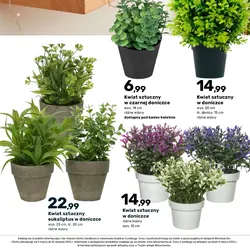 Kwiat sztuczny eukaliptus w doniczce