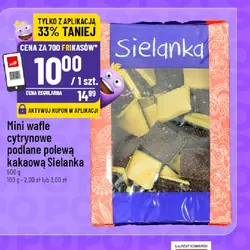 Mini wafle cytrynowe podlane polewą kakaową Sielanka