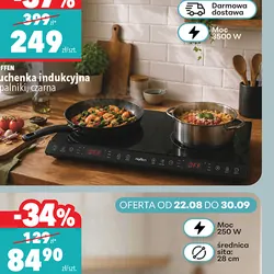 Kuchenka indukcyjna 2 palniki czarna