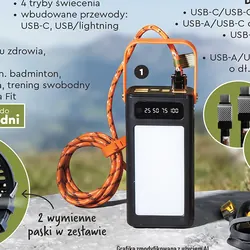 Powerbank z panelem solarnym i latarką