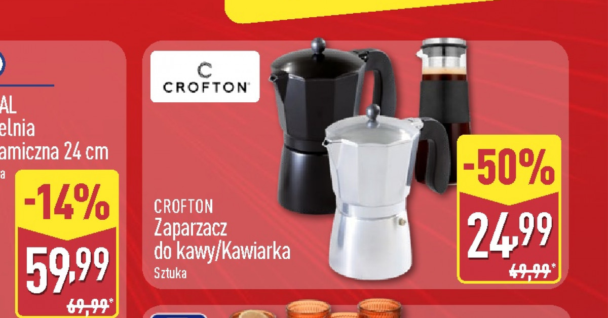 Zaparzysz jak w kawiarni za 25 zł? Kawiarka w Aldi przeceniona o połowę — limitowana oferta!