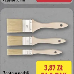 Zestaw pędzli płaskich, 3 szt.
