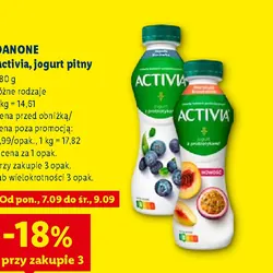 Danone Activia, jogurt pitny