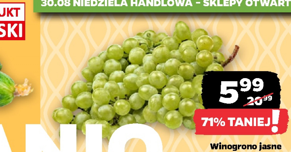 Winogrona w Netto za jedyne 5,99 zł! Promocja, która zaskakuje klientów