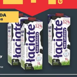 Mleko UHT 3,2% bez laktozy Łaciate