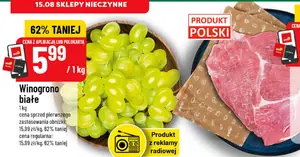 Winogrona białe za 5,99 zł! Promocja z gazetki POLOmarket, której nie możesz przegapić