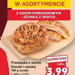 Przekąska z serem Gouda i szynką
