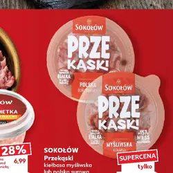 Przekąski kiełbasa myśliwska lub polska surowa