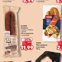 Kiełbasa z gęsiną, z filetem z kaczki