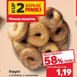 Bajgiel z makiem, z sezamem, rustykalny