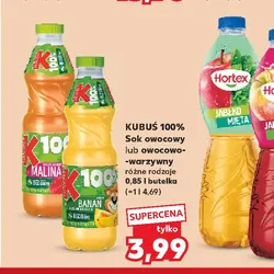 Kubuś 100% Sok owocowy lub owocowo-warzywny