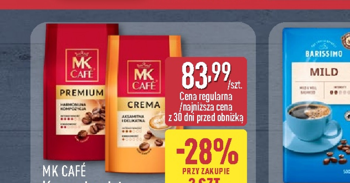 Kawa ziarnista MK Café za 59,99 zł zamiast 83,99 — oferta, której nie przegapisz