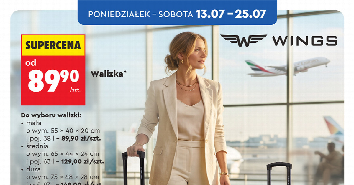 Wakacyjna promocja: Duża walizka w Biedronce za 149 zł — znikają w oczach!