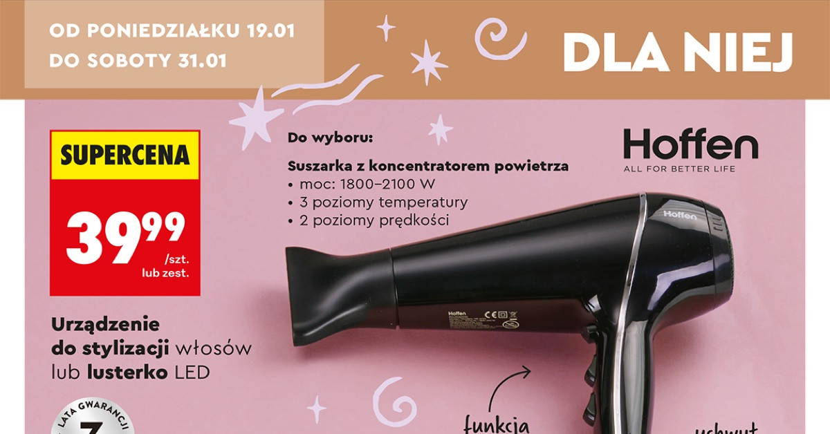 Prostownica tylko 39,99 zł w Biedronce. Czy warto biec do sklepu?