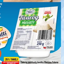 Twaróg półtłusty kostka Mleczna Polana