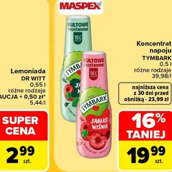 Koncentrat napoju TYMBARK