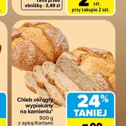 Chleb okrągły wypiekany na kamieniu
