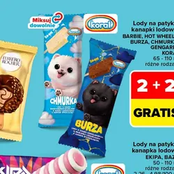 Lody na patyku, kanapka lodowa KORAL