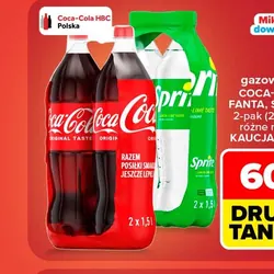 Napój gazowany Coca-Cola, Fanta, Sprite 2-pak