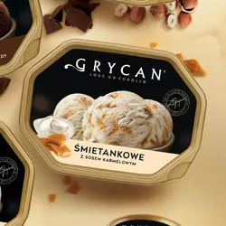Lody Grycan Śmietankowe z sosem karmelowym