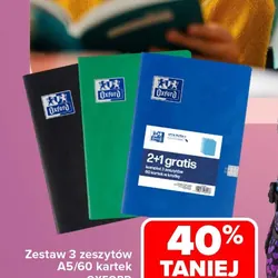 Zestaw 3 zeszytów A5/60 kartek OXFORD w kratkę