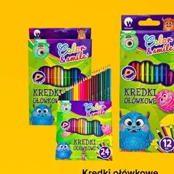 Kredki ołówkowe trójkątne COLOR & SMILE 18 kolorów