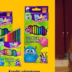 Kredki ołówkowe trójkątne COLOR & SMILE 24 kolory