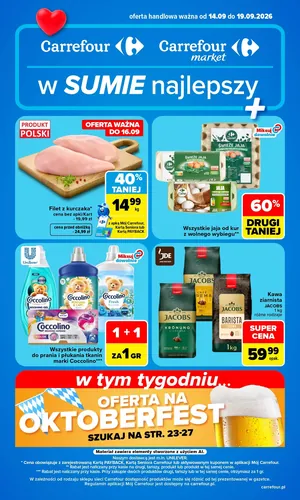 Gazetka Carrefour, Market w SUMIE najlpeszy, od poniedziałku