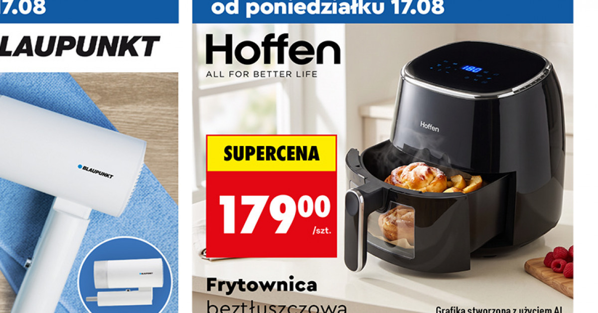 Frytownica beztłuszczowa Hoffen tylko 179 zł w Biedronce — hit czy pułapka?