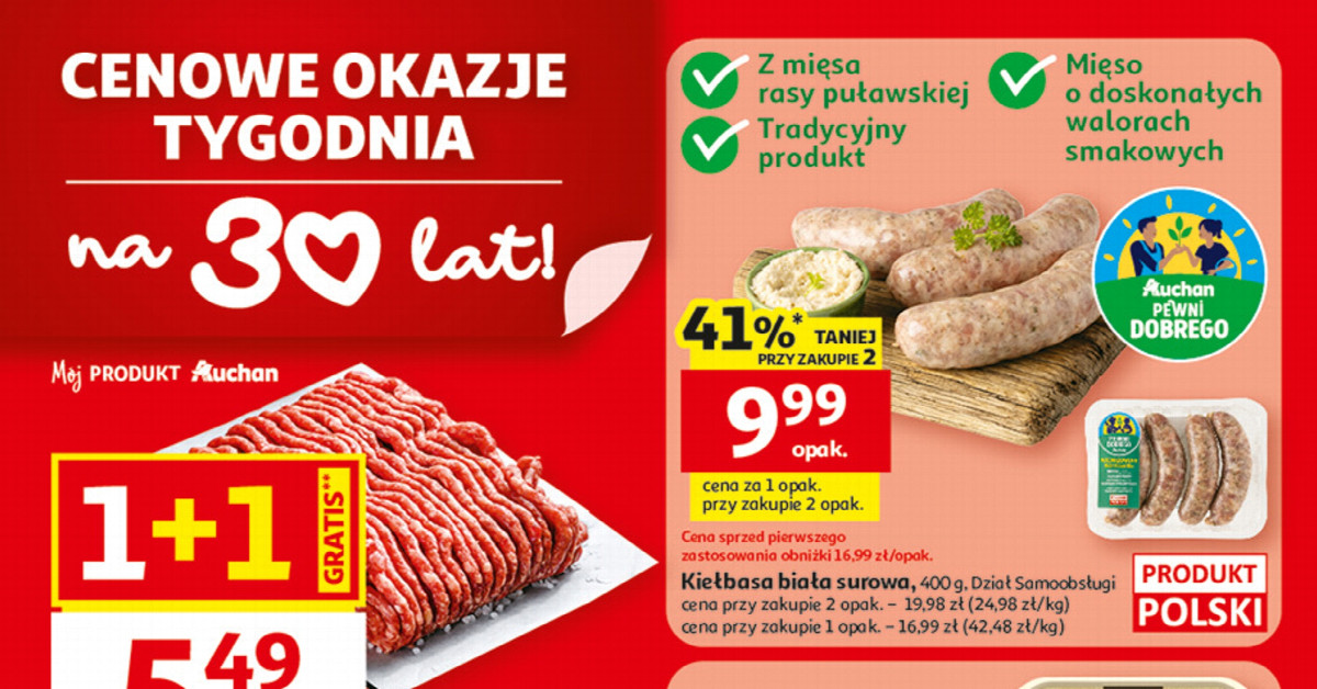 TOP okazje z gazetki Auchan: kawa za połowę ceny, łosoś poniżej 6 zł i papier toaletowy za 12,45 zł — pełna lista!