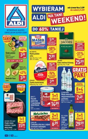 Oferta weekendowa od czwartku 3.09 do soboty 5.09
