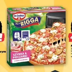 Pizza z szynką i pieczarkami z sosem czosnkowym Rigga