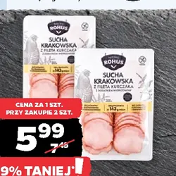 Kiełbasa sucha krakowska z fileta kurczaka Mistrz Rohus