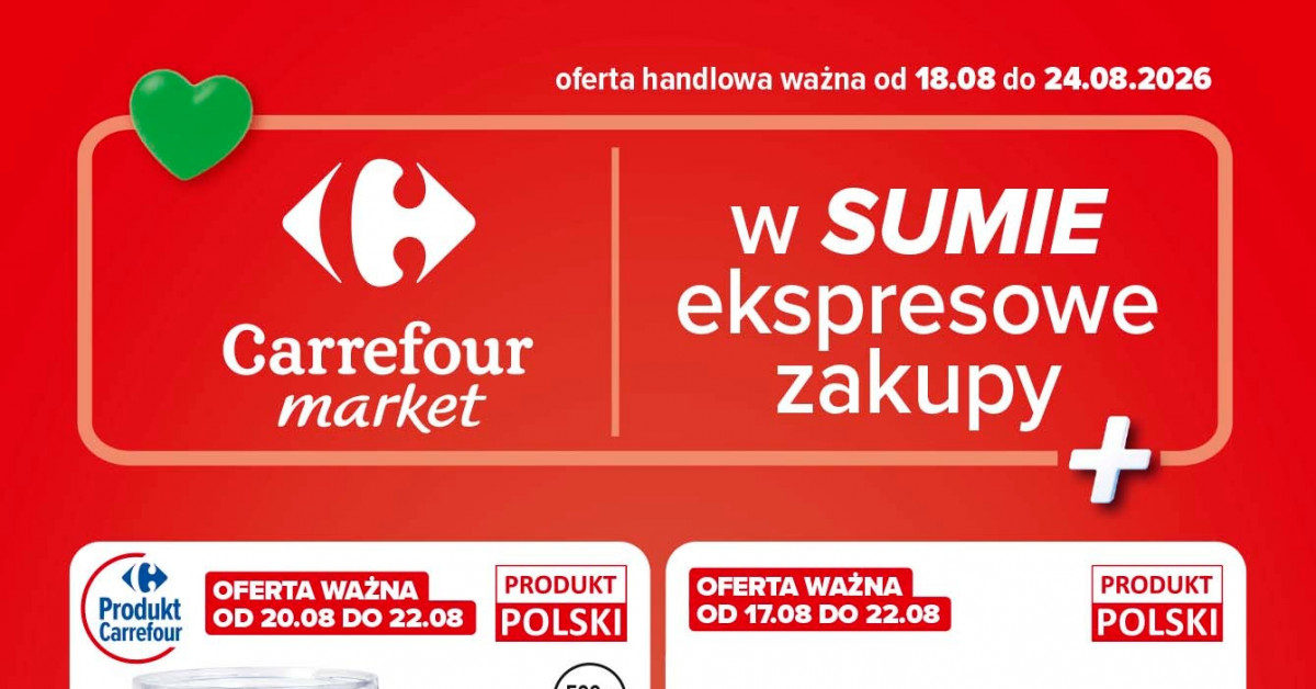 Gazetka Carrefour 18.08–24.08: wszystkie hity tygodnia, które musisz znać
