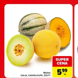 Melon Galia, Cantaloupe, żółty