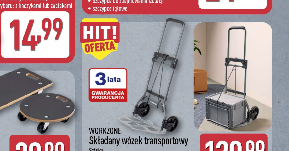 Ta rzecz rozwiąże twoje problemy z przenoszeniem rzeczy! Składany wózek transportowy w Aldi za 129,99 zł