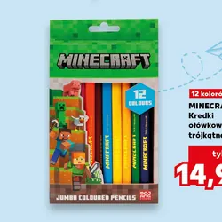 MINECRAFT Kredki ołówkowe trójkątne