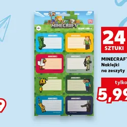 MINECRAFT Naklejki na zeszyty