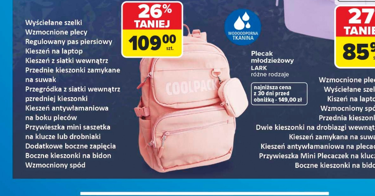 Szok! Plecak COOLPACK FACTOR za 99,99 zł — hit sezonu w gazetce Carrefour! [918ab7f2-e414-475f-98e4-ffe1dad3f41a]