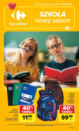 Gazetka Carrefour SZKOŁA nowy sezon